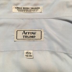 Arrow "Trump" Dress Shirt, Size 15.5 34/35